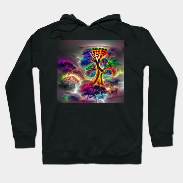 Psychedelic Tree Hoodie by Mihadom